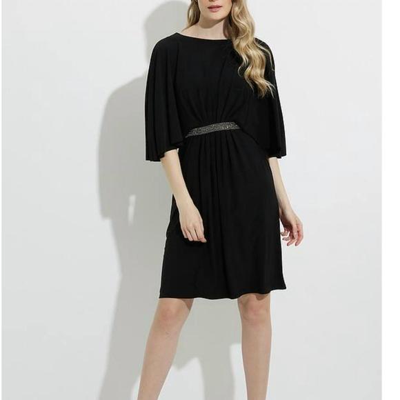 NEW JOSEPH RIBKOFF flutter sleeve dress in black - Picture 1 of 1